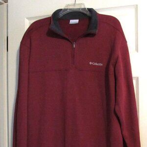Men's COLUMBIA Quarter Zip Long Sleeve Sweatshirt  Size L